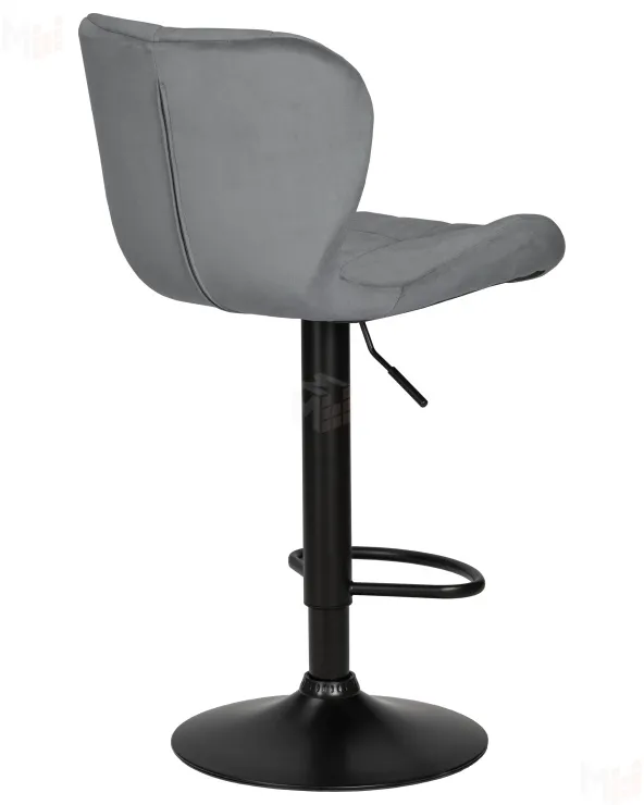 Стул барный DOBRIN BARNY BLACK (серый велюр (MJ9-75))