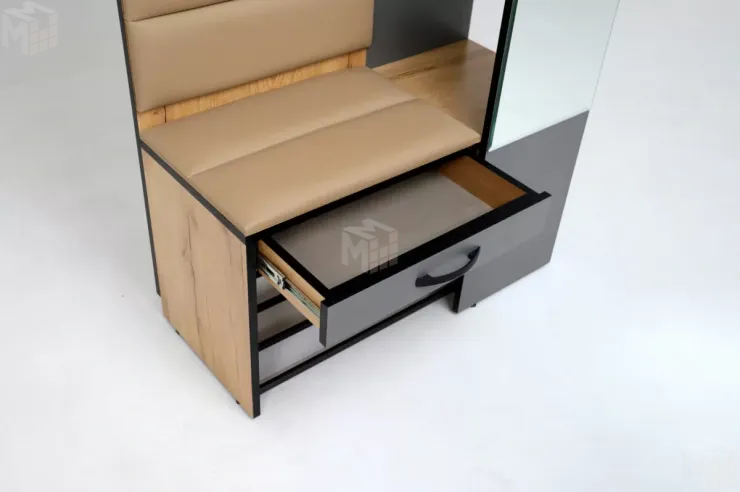 Прихожая Ольга-Лофт 2 Дуб Крафт Золотой/Темно-Серый