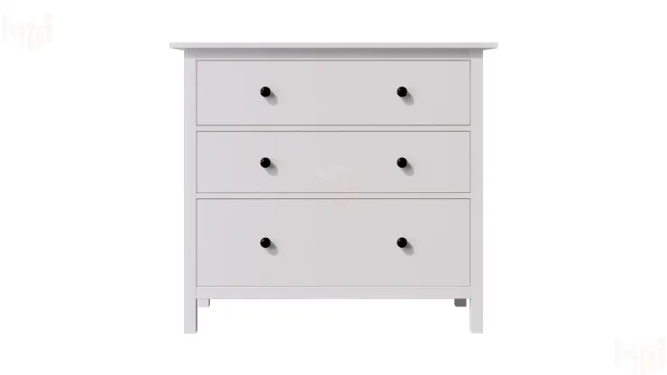 Комод КЫМОР 3 ящика белый