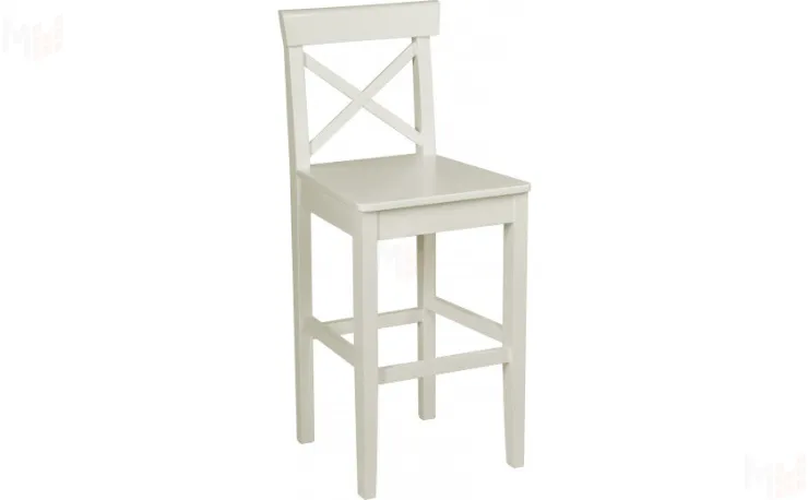 Стул полубарный деревянный с жестким сиденьем Бергольф Слоновая кость