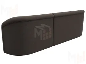 Диван прямой Лига-027 угол правый ( Амур коричневый )