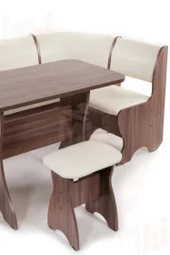 Кухонный уголок Тюльпан (ясень темный/барнео крем)