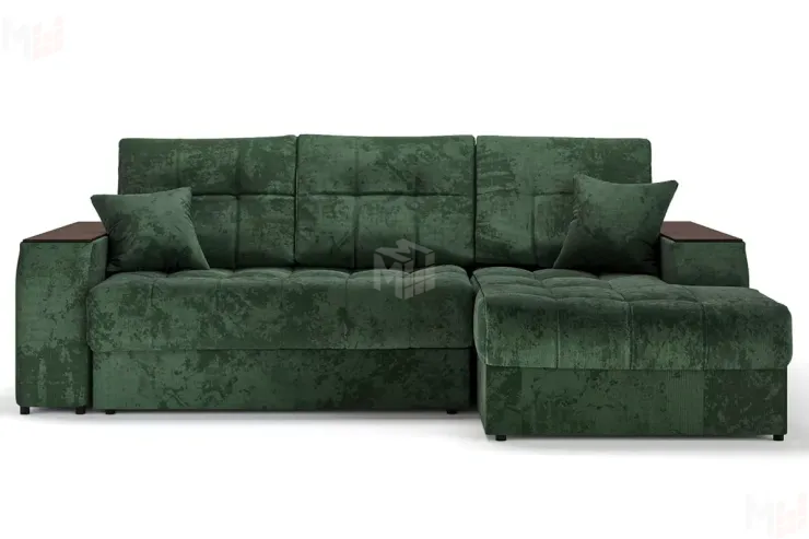 Угловой диван-кровать Лас-Вегас Зеленый правый 