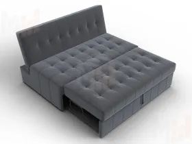 Диван прямой Лига-107 (140) ( SEVEN 17 серый )