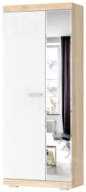 Шкаф Соната ШСЗ-800 со штангой Дуб Сонома Белый глянец