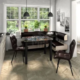 Кухонный диван Валенсия 221-101 Стандартный комплект 1700х1200 с полками 