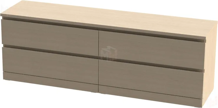 Комод Varma 4D шпон беленый дуб