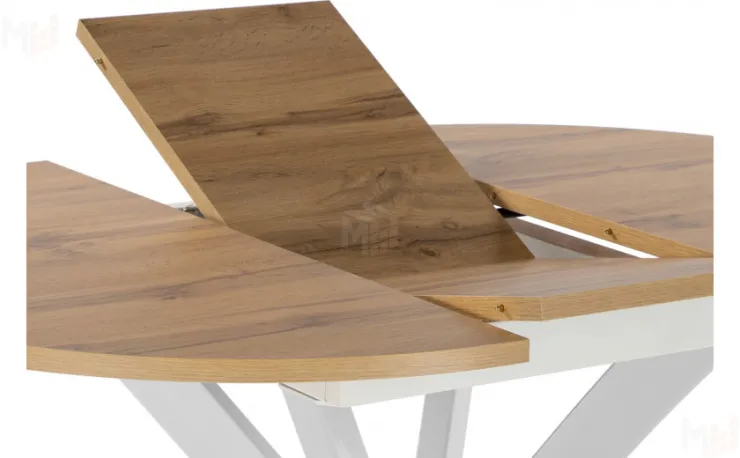 Стол раскладной Вега Лофт D100  Дуб вотан / Белый