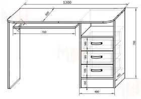 Письменный стол ФУТ-13/1 серия Футбол