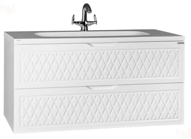 Тумба подвесная под умывальник "Stella 100" 3D В2 Домино