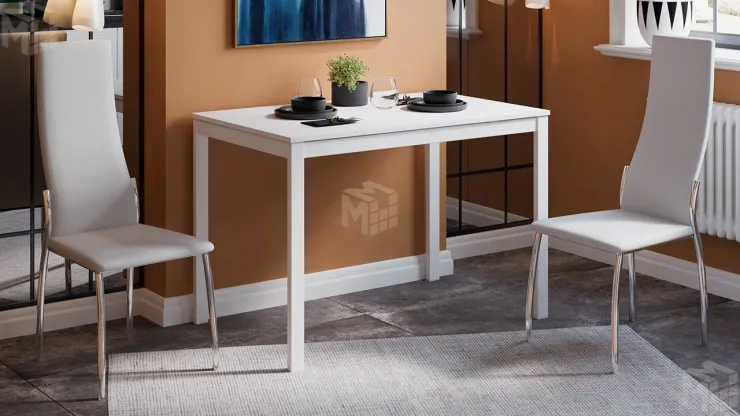 Стул Кредо Хром, к/з Белый 745а