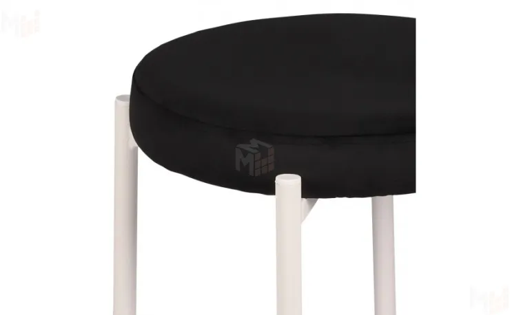 Табурет Кен Confetti черный H-75/белый 
