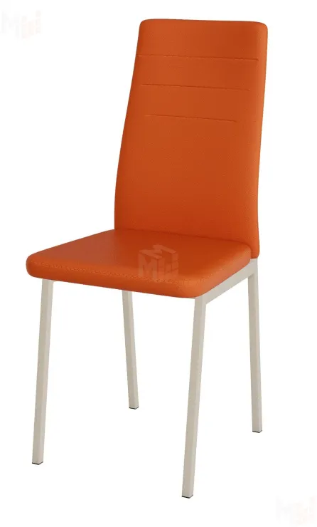 Стул Амстер (экокожа оранж, ноги ваниль)