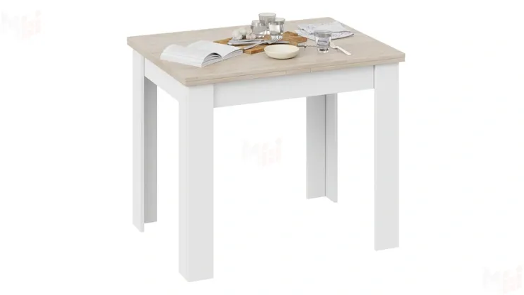Стол раздвижной Промо тип 3 Белый, Дуб Сонома светлый
