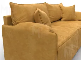 Диван прямой модульный Лига-106 ( BRUT 10 желтый )