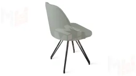 Стул Гранд К4 Черный муар Велюр Confetti Silver