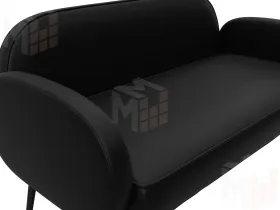 Диван прямой Лига-086 ( GRIFON 18 черный )