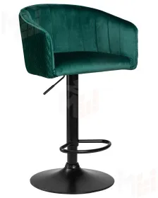 Стул барный DOBRIN DARCY BLACK (зеленый велюр (1922-9))