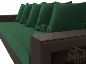 Диван прямой Дубай Лайт ( Зеленый;Коричневый )