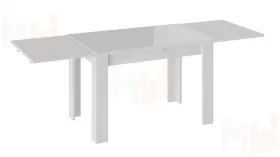 Стол обеденный Норман тип 1 Белый, Стекло Белый глянец
