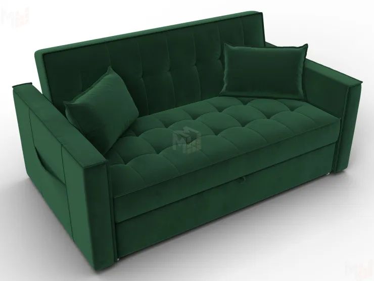 Диван прямой Лига-104 (140) ( SEVEN 626 зеленый )