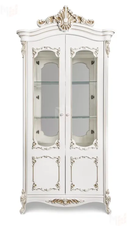 Витрина Флоренция 2-ств. белый глянец