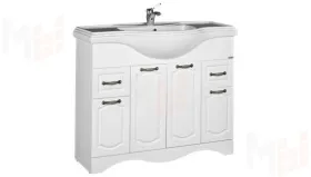 Тумба с раковиной Rich 105 см Белое Дерево