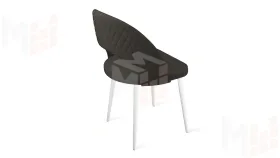 Стул Гэтсби К1К Белый матовый, Велюр Confetti Stone