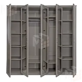 Шкаф Мишель Лайт 5-дверный серый камень