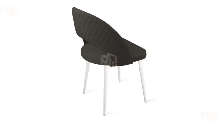 Стул Гэтсби К1К Белый матовый, Велюр Confetti Stone