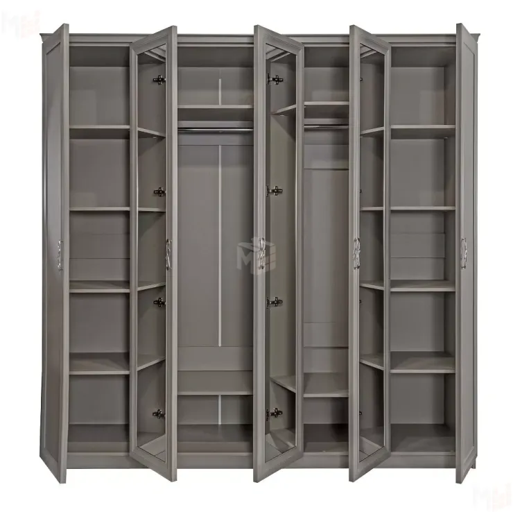 Шкаф Мишель Лайт 5-дверный серый камень