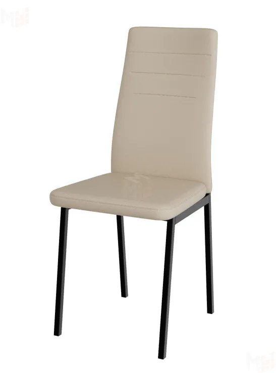 Стул Амстер (экокожа ваниль, ноги черные)