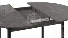 Стол обеденный раздвижной Терра Черный, Железный камень
