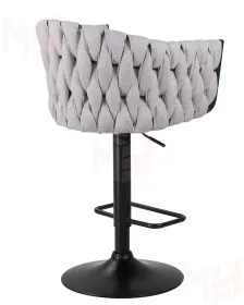 Стул барный DOBRIN LEON (серая ткань (LAR 275-17))