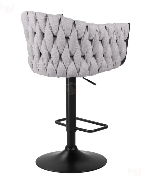 Стул барный DOBRIN LEON (серая ткань (LAR 275-17))