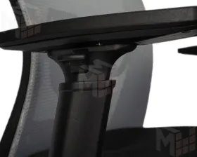 Офисное кресло для персонала DOBRIN NIXON (чёрный, серая сетка)