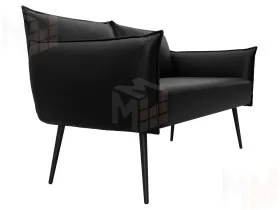 Диван прямой Лига-083 ( экокожа GRIFON 18 черный )