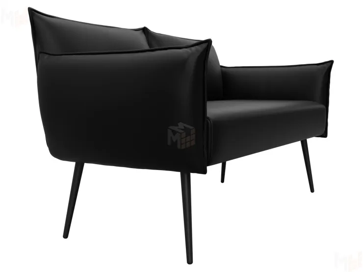 Диван прямой Лига-083 ( экокожа GRIFON 18 черный )