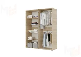 Шкаф Бостон 4-х створчатый 1600 (сонома/белый) ручка СПА-1