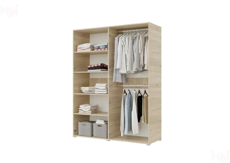 Шкаф Бостон 4-х створчатый 1600 (сонома/белый) ручка СПА-1