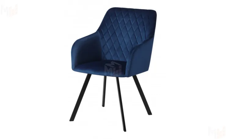 Кресло поворотное Барли Confetti blue/черный