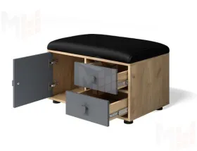 Обувница Мини-Лайт МЛ-5 Дуб крафт золотой/графит