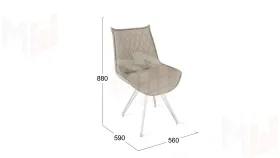Стул Фэнди К4  Белый матовый, Велюр Confetti Smoke