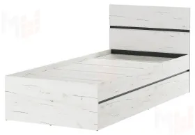 Кровать 900 ГРЕТТА Дуб Крафт белый-Антрацит