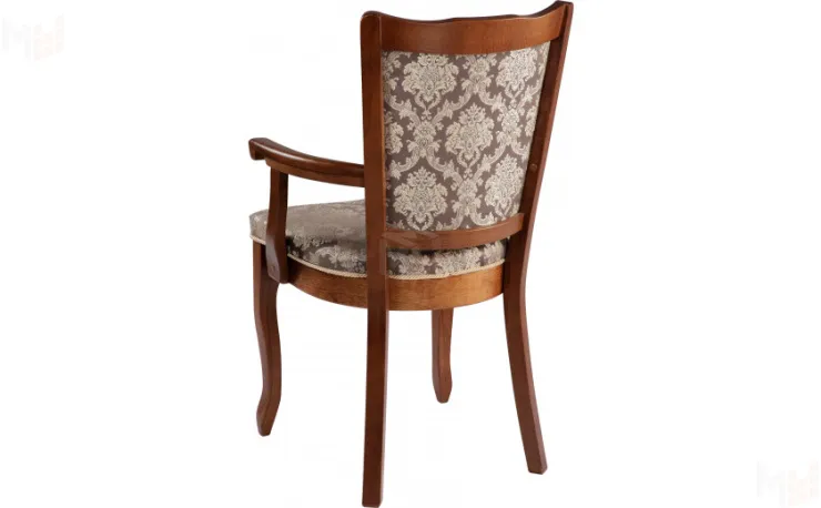 Кресло деревянное с подлокотниками Лорель Миланский орех
