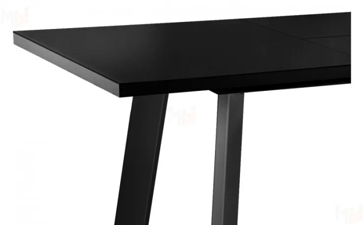 Стол раскладной стеклянный Райт Лофт 120 Черный