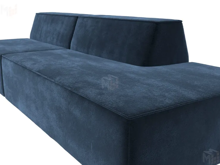 Диван прямой модульный Монс Модерн правый ( TOWER 13 синий )
