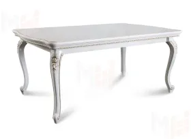 Стол Натали прямоугольный белый глянец