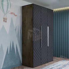 Шкаф трёхстворчатый Копенгаген (дуб самдал/серый графит)