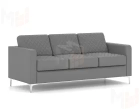 Трёхместный офисный диван CHAIRMAN АКТИВ серый